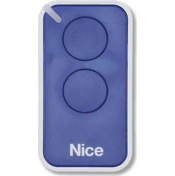 Dálkový ovladač vrat INTI2B dálkový ovladač Nice - ERA INTI2B - vysílač 2-kanálový, modrý, plovoucí kód 433,92 MHz