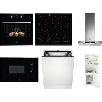 Set domácích spotřebičů ELECTROLUX KODEH70X + ELECTROLUX EHF6547FXK + ELECTROLUX LFT426X + ELECTROLUX LMS2203EMX + ELECTROLUX EEA27200L + ELECTROLUX LND5FE18S