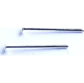 Materiál na výrobu šperku Ketlovací nýtové jehly 13 mm, stříbrné