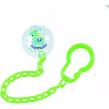 klip na dudlíky Canpol řetízek na dudlík TOYS zelený 10/889