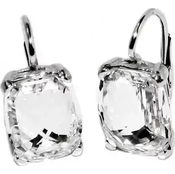 Náušnice Stříbrné náušnice Swarovski white crystal - NK1283 (Stříbrné náušnice se Swarovski krystalem 14x10 mm)