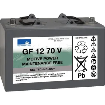 Trakční baterie Trakční bloková baterie Sonnenschein GF 12 070 V, GF12070V 12V 70Ah