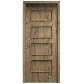 Interiérové dveře SAPELI SWING KOMFORT M19 - CPL LAMINÁT - POSUVNÉ DVEŘE VČ. ZÁRUBNĚ - Dub sherwood Průchozí šířka (cm): 80, Průchozí výška (cm): 197