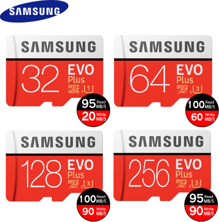 SAMSUNG EVO Micro SD 128 GB, 32 GB, 64 GB, 256 GB, 512 GB, U1 U3, Micro SD, paměťová karta, 32 64, 128 GB, flash karta, SD / TF, microSD pro telefon