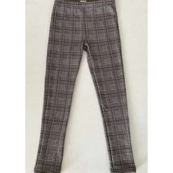 Dívčí legíny Dívčí zateplené legíny Topo in Fashion káro béžové