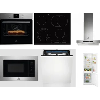 Set domácích spotřebičů ELECTROLUX KOFGH70TX + ELECTROLUX EHF6547FXK + ELECTROLUX LFT426X + ELECTROLUX EMS4253TEX + ELECTROLUX EES48200L + ELECTROLUX LND5FE18S