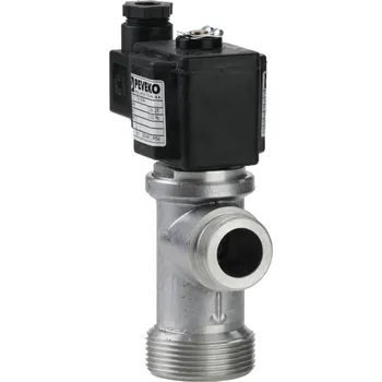 Ventil EVF | Dvoucestný elektromagnetický plynový ventil, rohový, DN 25, do 5 kPa, NC Dimenze (DN) - připojení: DN 25 = M 32 x 1,5 - G 1 1/2'', Napájecí napětí: 24 VAC