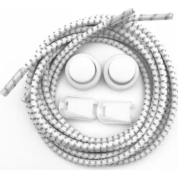 Tkaničky do bot Davay easyLACE sportovní pružné tkaničky do bot reflexní 120 cm Barva: Bílá