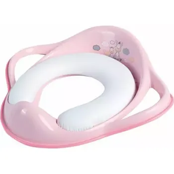 WC sedátko MALTEX Redukce na WC s úchyty měkká Zebra růžová