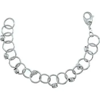 Náramek Stříbrný náramek se srdíčky délka náramku 19cm