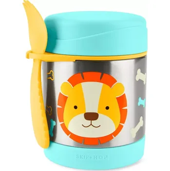 Ohřívač a sterilizátor SKIP HOP Zoo Termoska na jídlo se lžičko/vidličkou Lev 325 ml, 12 m+ (9O285210)