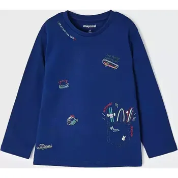 Chlapecké tričko Chlapecké triko Mayoral s dlouhým rukávem s výšivkami skate 4019-49