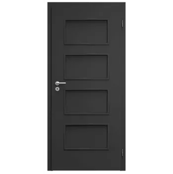 Interiérové dveře SAPELI SWING KOMFORT M19 - CPL LAMINÁT - OTOČNÉ DVEŘE VČ. ZÁRUBNĚ - Černá grafit Průchozí šířka (cm): 90, Průchozí výška (cm): 197