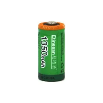 Článková baterie Nabíjecí akumulátor LiFePO4 CR123A 3V (3.2V) Etinesan 1350mAh