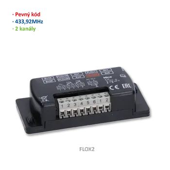 NICE Externí přijímač 2 kanálový, pevný kód, 433,92MHz