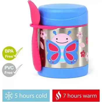 Termoska SKIP HOP Zoo Termoska na jídlo se lžičko/vidličkou Motýlek 325 ml, 12 m+