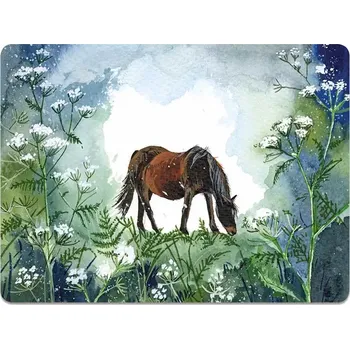 prostírání Korkové prostírání Horse and Cow Parsley - Alex Clark, 29 x 21,5 cm (Prostírání komě, kůň)