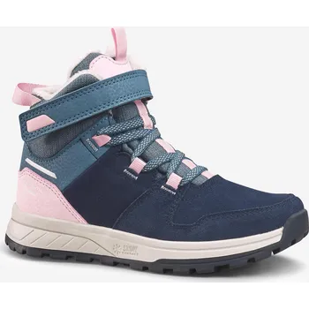 Pánské tenisky QUECHUA Dětské zimní turistické nepromokavé kožené boty na suchý zip SH 500 vel.24-34 29 MODRÁ|RŮŽOVÁ|ŠEDÁ