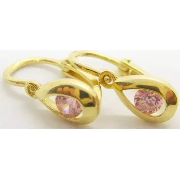 Náušnice Klenoty Budín Dětské zlaté náušnice s růženíny 585/1,14gr HK2227 (Klenoty Budín Dětské zlaté náušnice s růženíny 585/1,14gr HK2227)