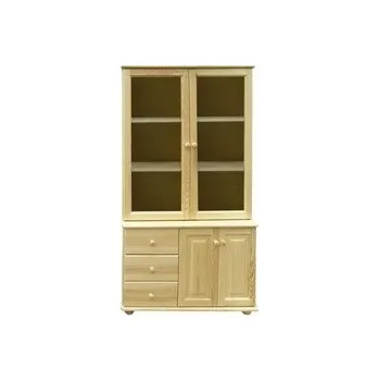 Knihovna Otevřený příborník kombinovaný KL-038A, masiv borovice