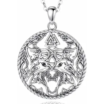 Náhrdelník For Silver Vikingský náhrdelník s přívěskem Vlka - Stříbro 925