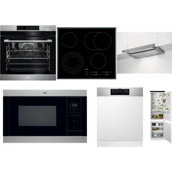 Set domácích spotřebičů AEG BSK792380M + AEG Mastery DirectTouch HK654070FB + AEG DPE5660M + AEG Mastery MSB2547D-M + AEG FEE72706PM + AEG TSC6M181ES
