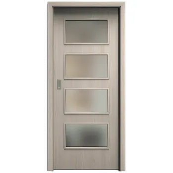 Interiérové dveře SAPELI SWING KOMFORT M49 - CPL LAMINÁT - POSUVNÉ DVEŘE VČ. ZÁRUBNĚ - Borovice bílá Průchozí šířka (cm): 80, Průchozí výška (cm): 197, Typ skla: Satináto bílé