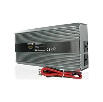 Měnič napětí Měnič napětí DC/AC 24V / 230V, 1500W, 2 zásuvky