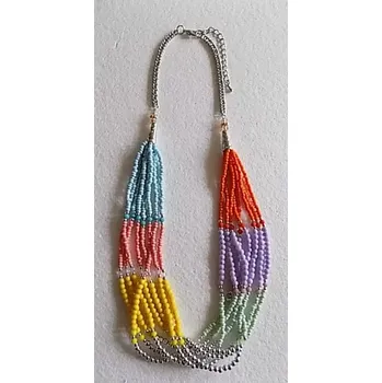 Náušnice Korálkový náhrdelník barevný