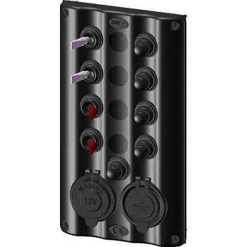 Elektrická zásuvka OEM Elektrický panel - 2 x USB zásuvka + 1 x zásuvka autozapalovače