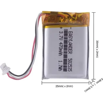 Akumulátor 3.7V 470mAh 582535 Dobíjecí Li-po baterie pro DVR parkcity DVR HD 710 Transcend DrivePro 200