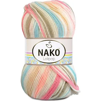 Příze Nako Pletací příze Nako Lolipop 80440 - růžovomodrá