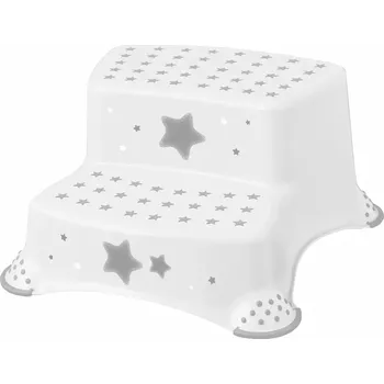 Stolička KEEEPER Dvojstupínek k WC/umyvadlu "Stars", Bílá