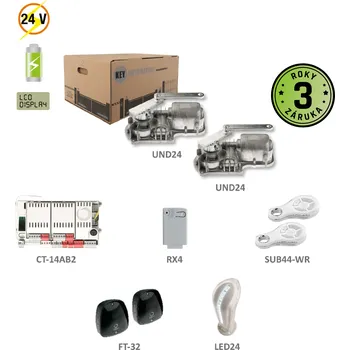 Pohon brány Key Automation S.r.l. UNDERKIT podzemní pohon pro dvoukřídlou bránu do 3,5m/křídlo