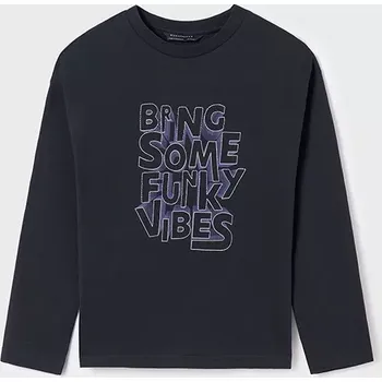 Chlapecké tričko Chlapecké triko dlouhý rukáv Mayoral 7061-31 tmavě šedé velikost 166 (7061-31)