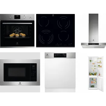 Set domácích spotřebičů ELECTROLUX KODGH70TX + ELECTROLUX EHF6343FOK + ELECTROLUX LFT426X + ELECTROLUX EMS4253TEX + ELECTROLUX EEM48300IX - přebaleno + ELECTROLUX LND5FE18S