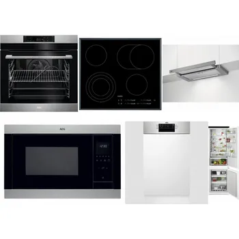 Set domácích spotřebičů AEG BPK742380M + AEG Mastery DirectTouch HK654070FB + AEG DPE5660M + AEG Mastery MSB2547D-M + AEG Mastery MaxiFlex FEE73517PM + AEG TSC6M181ES