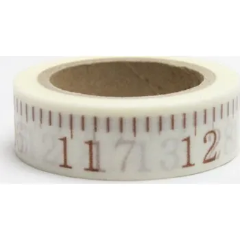 Lepicí páska Creatoys Dekorační lepicí páska - WASHI pásky-1ks metr zlatý v palcích 1-16