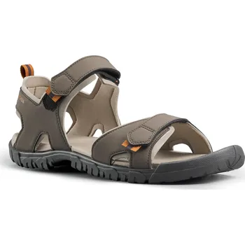 Pánská obuv QUECHUA Pánské turistické sandály NH 100 40 BÉŽOVÁ|KAŠTANOVÁ