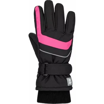 Módní doplněk Dětské prstové rukavice Loap Rumba Black-Pink (GKU2306-V21J)