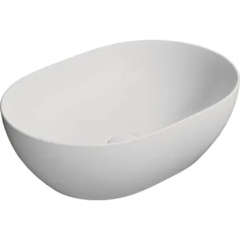 PURA keramické umyvadlo na desku, 50x35cm, bílá mat