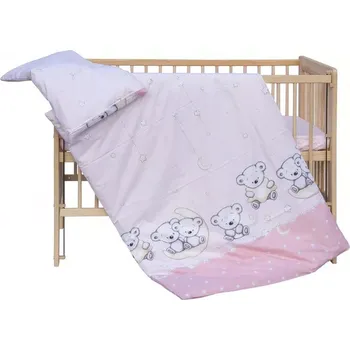 Příslušenství pro dětskou postel a kolébku Povlečení do postýlky 2dílná Scarlett Toro růžové 120x90cm (1645)