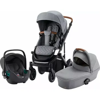 Kočárek Set kočárek Smile III + hluboká korba + autosedačka Baby Safe iSense Nordic Grey