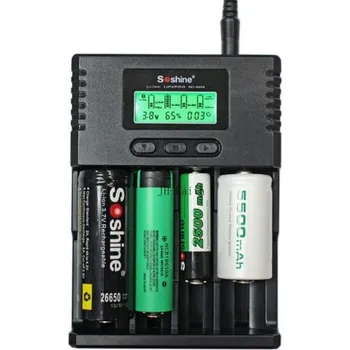 Nabíječka baterií Univerzální nabíječka Soshine H4 s LCD (Li-Ion, NiMH, LiFePo4)