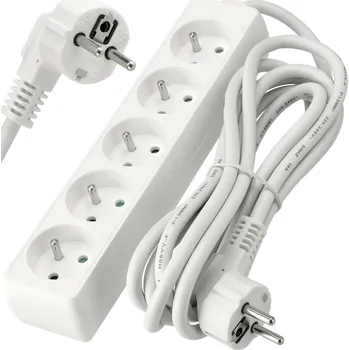 Prodlužovací kabel Berge Prodlužovací kabel 3m - 5 zásuvek - bílý
