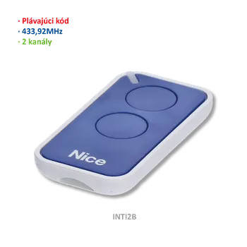 NICE Vysielač ERA 2-kanálový, 433.92MHz, plávajúci kód, modrý