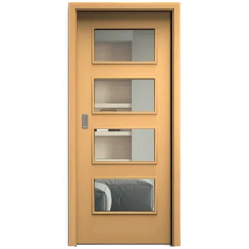 Interiérové dveře SAPELI SWING KOMFORT M49 - DÝHA - POSUVNÉ DVEŘE VČ. ZÁRUBNĚ - Buk Průchozí šířka (cm): 60, Průchozí výška (cm): 197, Typ skla: Čiré sklo