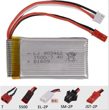 RC náhradní díl Akumulátor 7.4v 1500mah 903462 Lipo Battery V913 WL912 L959 L969 L202 K959 HJ816 FT009 FX067 rc Quadrocopter 2S High power lithium polymer