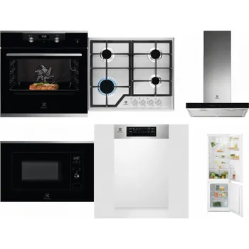 Set domácích spotřebičů ELECTROLUX KODEC75X2 + ELECTROLUX KGS6426SX + ELECTROLUX LFT766X + ELECTROLUX LMS2203EMX + ELECTROLUX EEM43300IX + ELECTROLUX LND5FE18S