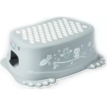 Stolička Protiskluzové stupátko Tega Baby Sovičky šedé